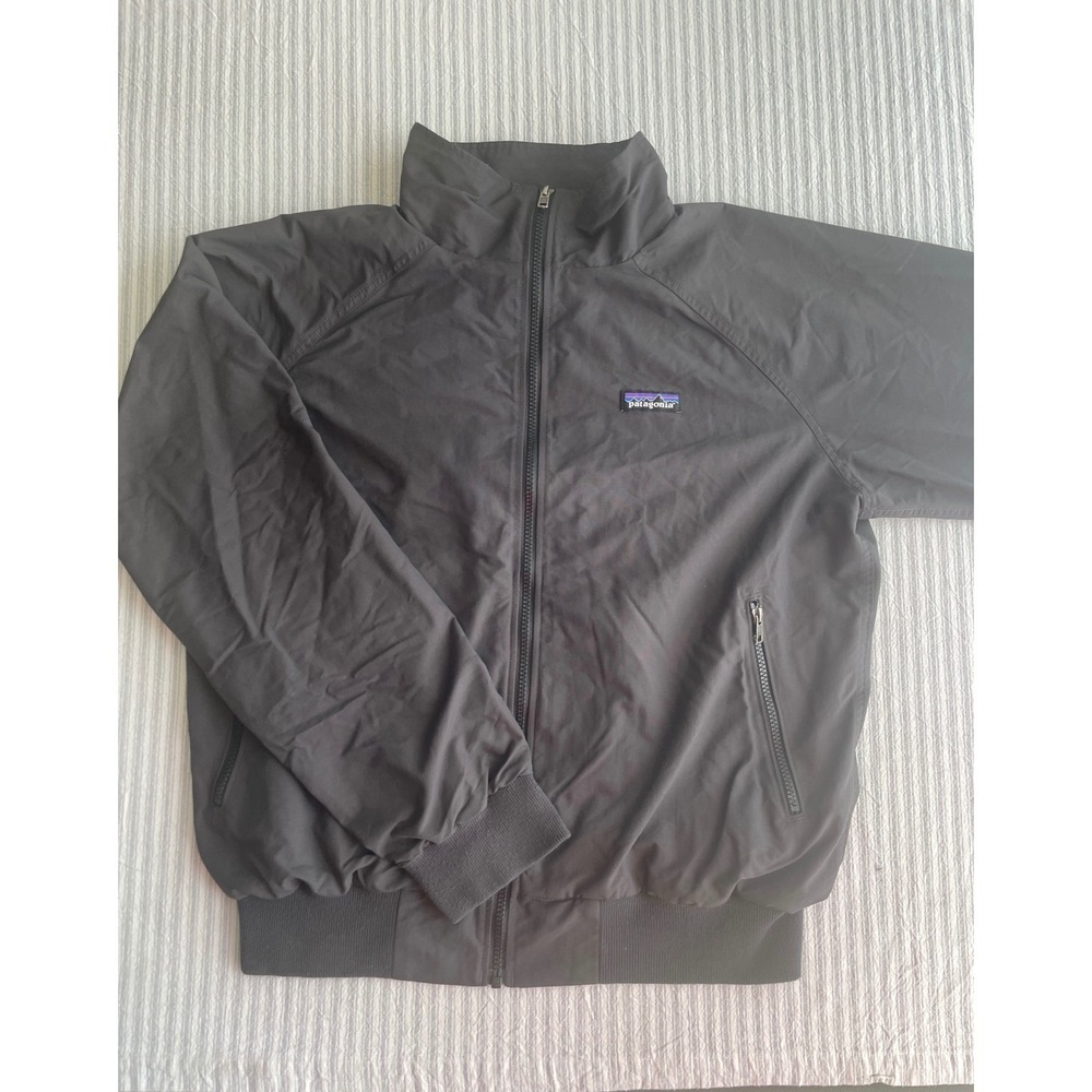 Patagonia Mens Baggies Jacket Black Full Zip Mesh Lined Bomber Style Size Medium